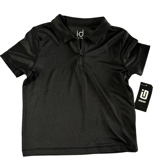 Nwt i-D Ideology Black Zip Up Polo Kids Size 4T - Picture 1 of 3
